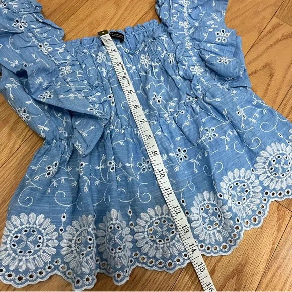 Zara Open Work Embroidered Top - Picture 9 of 11